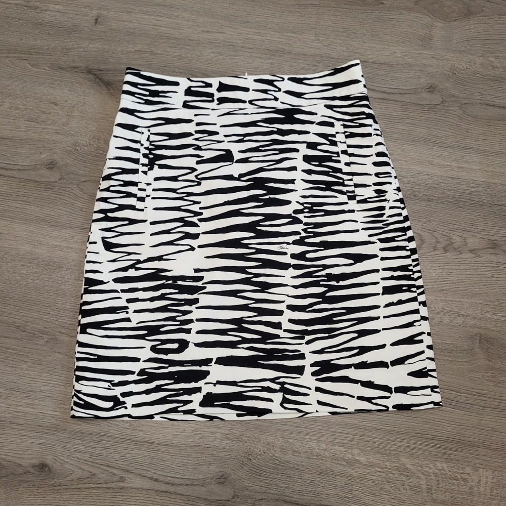 Banana Republic Trina Turk Zebra Print Mini Skirt Black White Size 0 Summer 2012
